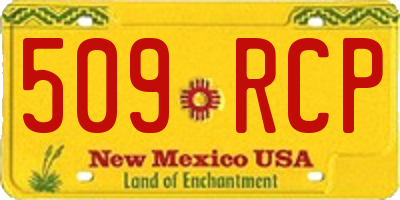 NM license plate 509RCP