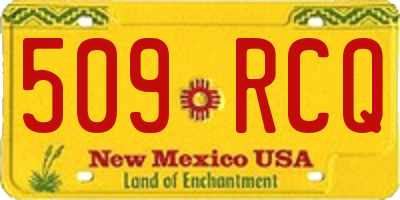 NM license plate 509RCQ