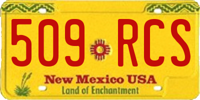 NM license plate 509RCS