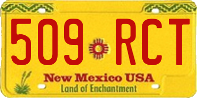 NM license plate 509RCT