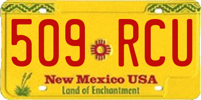 NM license plate 509RCU