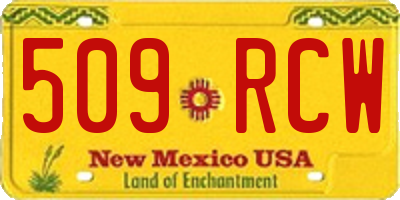 NM license plate 509RCW
