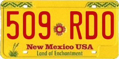 NM license plate 509RDO