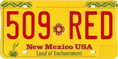NM license plate 509RED