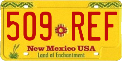 NM license plate 509REF