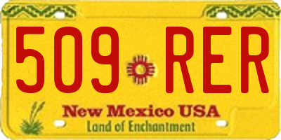 NM license plate 509RER