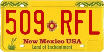 NM license plate 509RFL