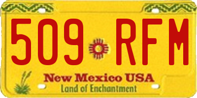 NM license plate 509RFM