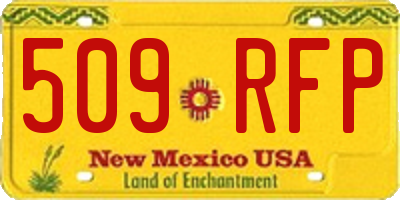NM license plate 509RFP