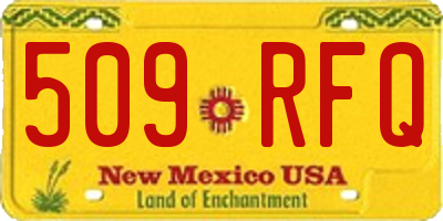 NM license plate 509RFQ