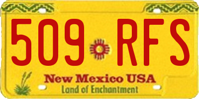 NM license plate 509RFS