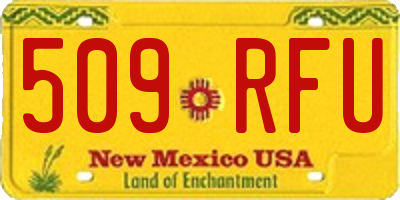 NM license plate 509RFU
