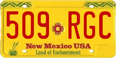 NM license plate 509RGC