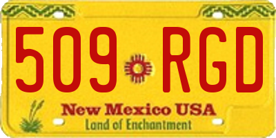 NM license plate 509RGD