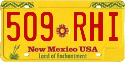 NM license plate 509RHI