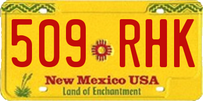 NM license plate 509RHK