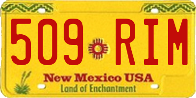 NM license plate 509RIM