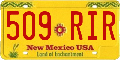NM license plate 509RIR