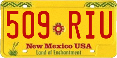 NM license plate 509RIU