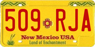 NM license plate 509RJA