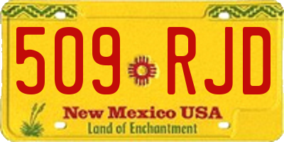 NM license plate 509RJD