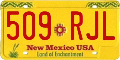 NM license plate 509RJL