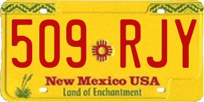 NM license plate 509RJY