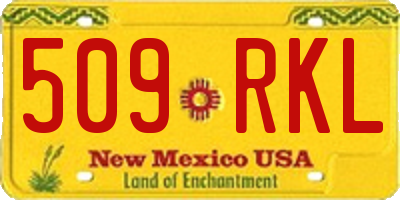 NM license plate 509RKL