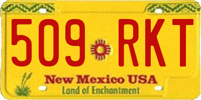 NM license plate 509RKT