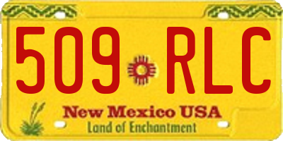 NM license plate 509RLC