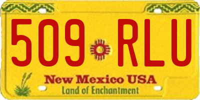 NM license plate 509RLU