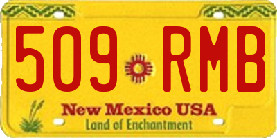 NM license plate 509RMB