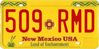NM license plate 509RMD