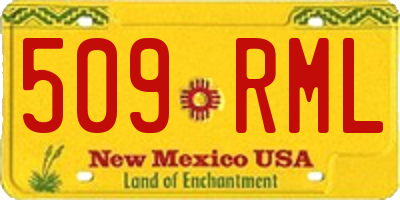 NM license plate 509RML
