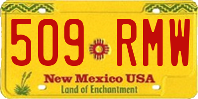 NM license plate 509RMW