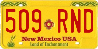 NM license plate 509RND