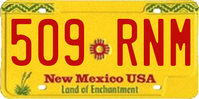 NM license plate 509RNM
