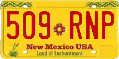 NM license plate 509RNP
