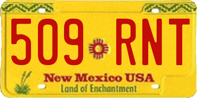 NM license plate 509RNT