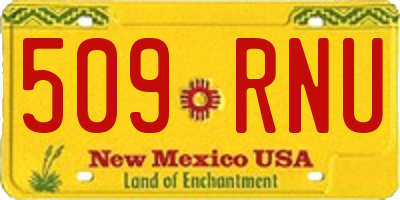 NM license plate 509RNU