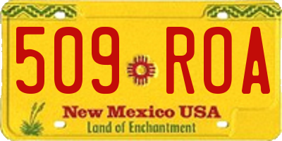 NM license plate 509ROA