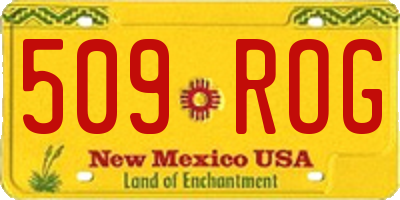 NM license plate 509ROG