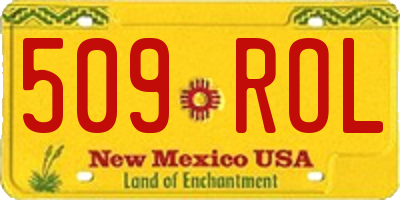 NM license plate 509ROL