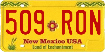 NM license plate 509RON