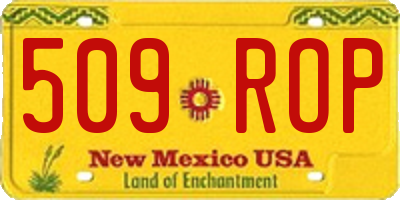 NM license plate 509ROP