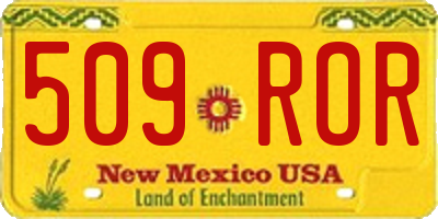 NM license plate 509ROR