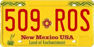 NM license plate 509ROS