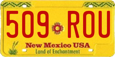 NM license plate 509ROU