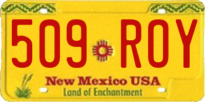 NM license plate 509ROY