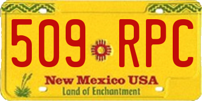 NM license plate 509RPC